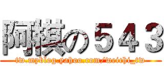 阿棋の５４３ (tw.myblog.yahoo.com/weichi_tw)