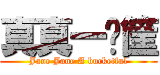 真真一籮筐 (Jane Jane A bucketful)
