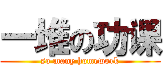 一堆の功课 (so many homework)