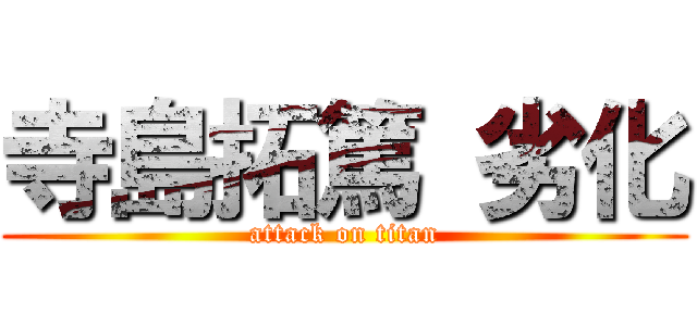 寺島拓篤 劣化 (attack on titan)