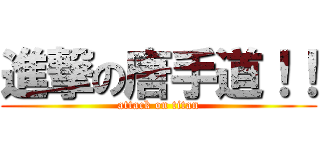 進撃の唐手道！！ (attack on titan)