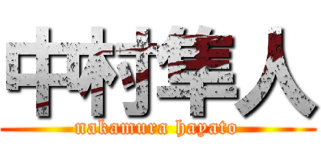 中村隼人 (nakamura hayato)