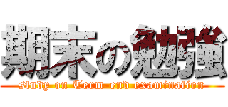 期末の勉強 (study on Term-end examination)