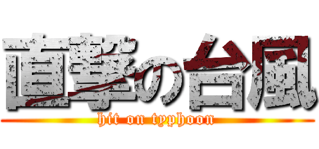 直撃の台風 (hit on typhoon)