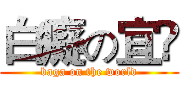 白癡の宜彣 (baga on the world)