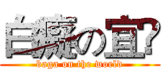 白癡の宜彣 (baga on the world)