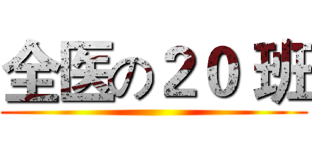 全医の２０ 班 ()