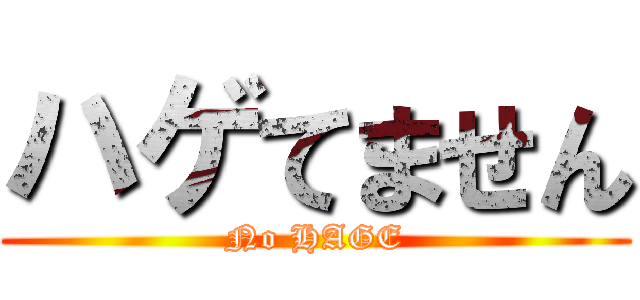 ハゲてません (No HAGE)
