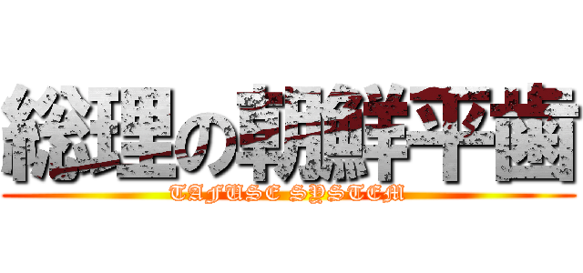 総理の朝鮮平歯 (TAFUSE SYSTEM)