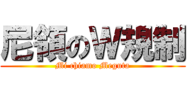 尼領のＷ規制 (Mi chiamo Meguta)