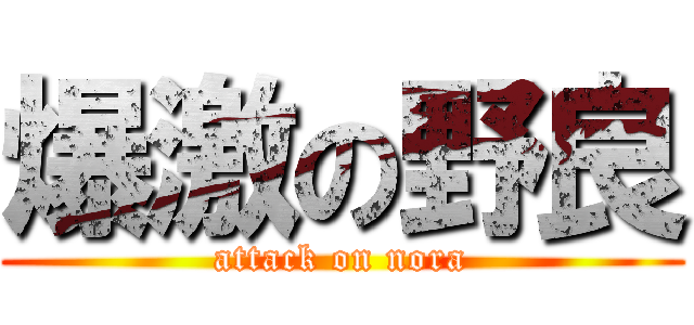 爆激の野良 (attack on nora)