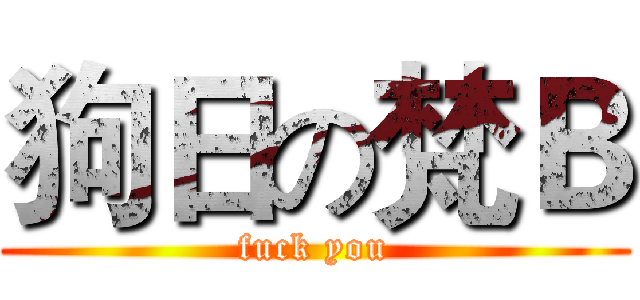 狗日の梵Ｂ (fuck you)