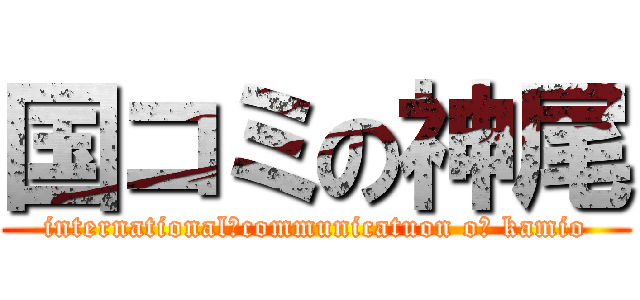 国コミの神尾 (international　communicatuon oｆ kamio)