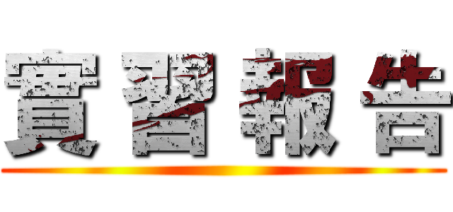 實 習 報 告 ()