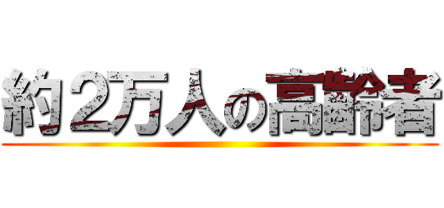 約２万人の高齢者 ()