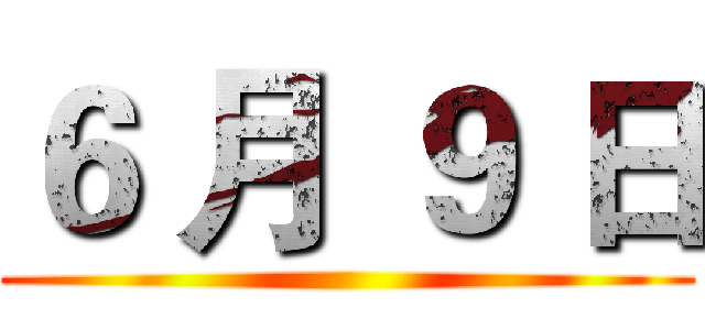 ６ 月 ９ 日 ()