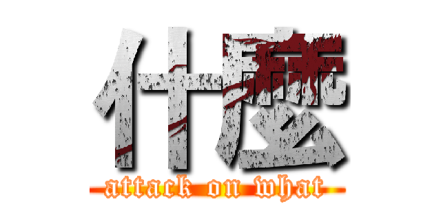 什麼 (attack on what)
