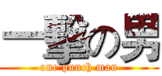 一擊の男 (one punch man)