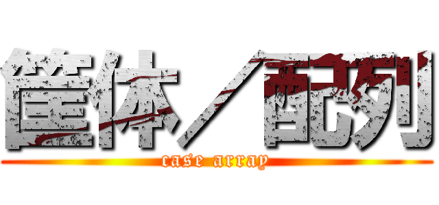 筐体／配列 (case array)