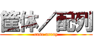 筐体／配列 (case array)
