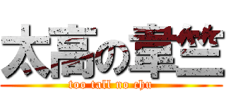 太高の韋竺 (too tall no chu)