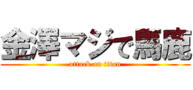 金澤マジで馬鹿 (attack on titan)