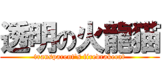 透明の火龍猫 (transparent\'s firedrakecat)