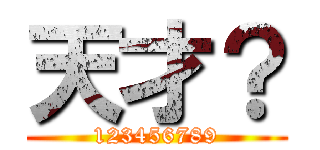 天才？ (123456789)