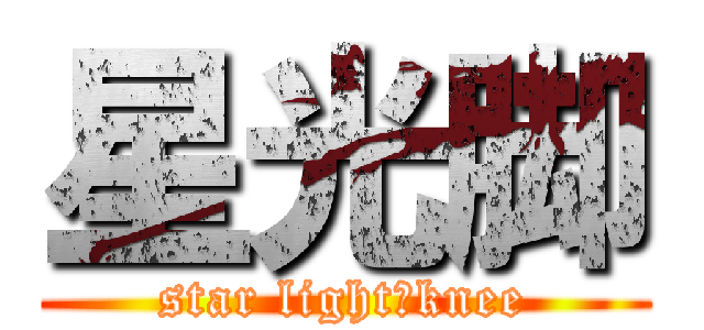 星光脚 (star light・knee)
