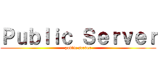 Ｐｕｂｌｉｃ Ｓｅｒｖｅｒ (public server)