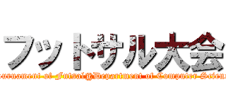 フットサル大会 (Tournament of Futsal@Department of Computer Science)