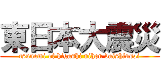 東日本大震災 (tsunami of higashi nihon daishinsai)