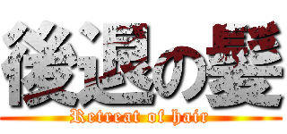 後退の髪 (Retreat of hair)