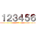 １２３４５６ (123)
