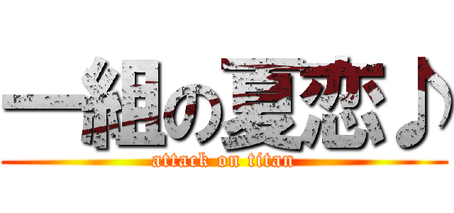 一組の夏恋♪ (attack on titan)