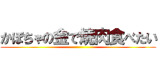かぼちゃの金で焼肉食べたい ()