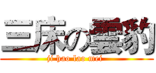 三床の雲豹 (ji hao lao mei )