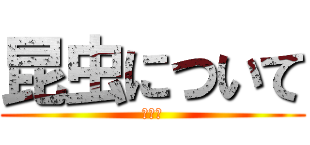 昆虫について (昆虫食)