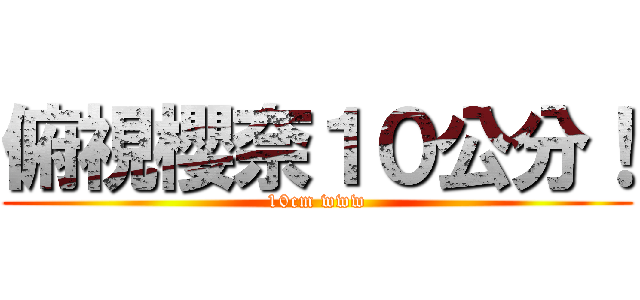 俯視櫻奈１０公分！ (10cm www)