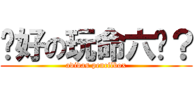 說好の玩命六呢？ (adidas pencilbox)