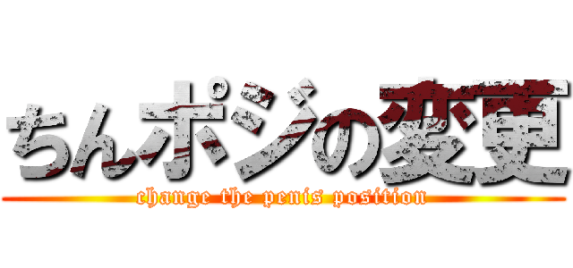 ちんポジの変更 (change the penis position)