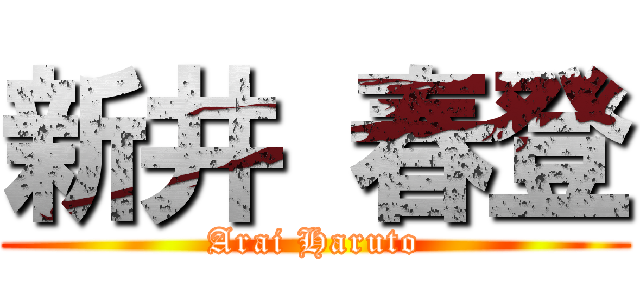 新井 春登 (Arai Haruto)