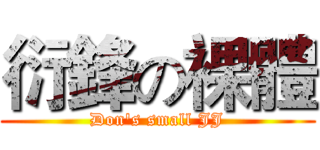 衍鋒の裸體 (Don's small JJ)