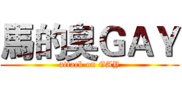 馬的臭ＧＡＹ (attack on GAY)
