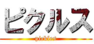 ピクルス (pickles)
