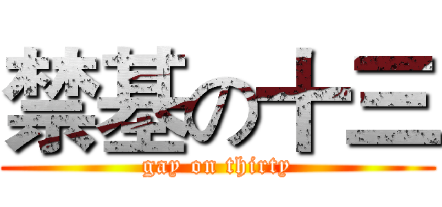 禁基の十三 (gay on thirty)