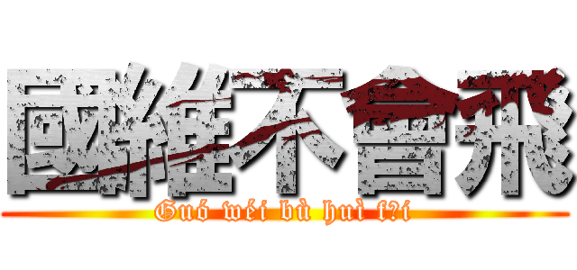 國維不會飛 (Guó wéi bù huì fēi)