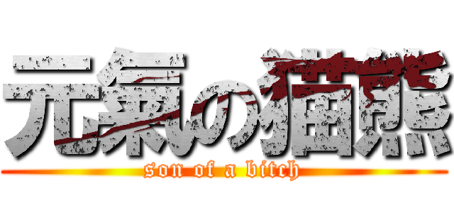 元氣の猫熊 (son of a bitch)