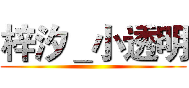 梓汐＿小透明 ()