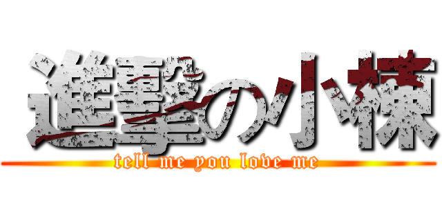  進擊の小棟 (tell me you love me)